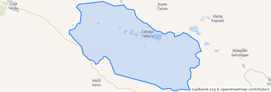 Mapa de ubicacion de Тарагайский наслег.