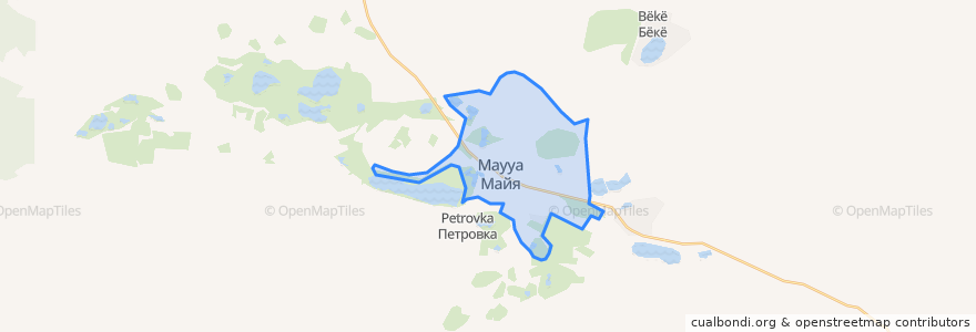 Mapa de ubicacion de сельское поселение Село Майя.