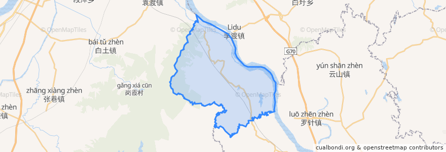 Mapa de ubicacion de 大岗镇.