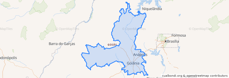 Mapa de ubicacion de Região Geográfica Intermediária de Goiânia.