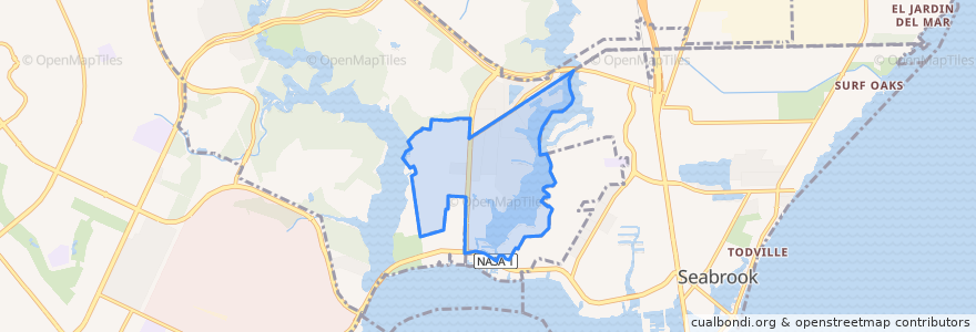 Mapa de ubicacion de Taylor Lake Village.