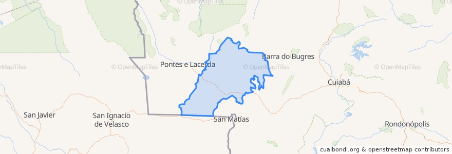 Mapa de ubicacion de Microrregião de Jauru.
