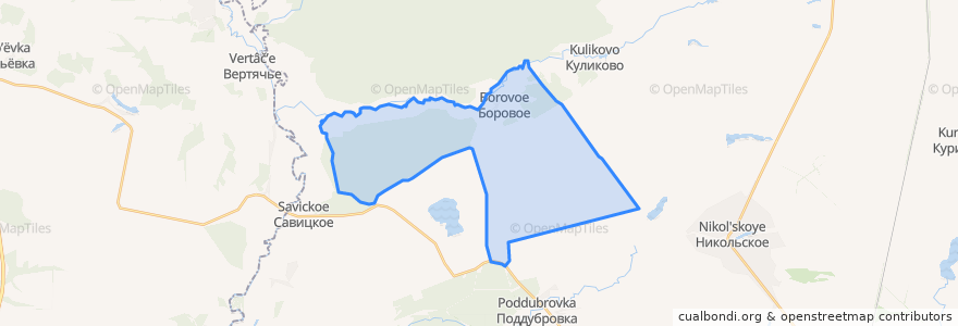 Mapa de ubicacion de Боровской сельсовет.