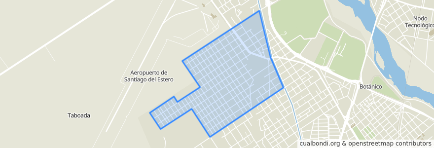 Mapa de ubicacion de Barrio Borges.