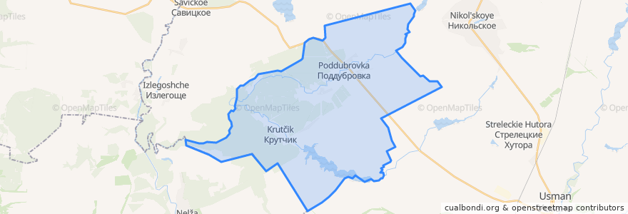 Mapa de ubicacion de Поддубровский сельсовет.