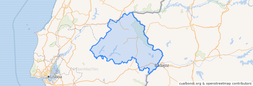 Mapa de ubicacion de Portalegre.