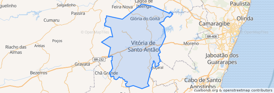 Mapa de ubicacion de Região Geográfica Imediata de Vitória de Santo Antão.