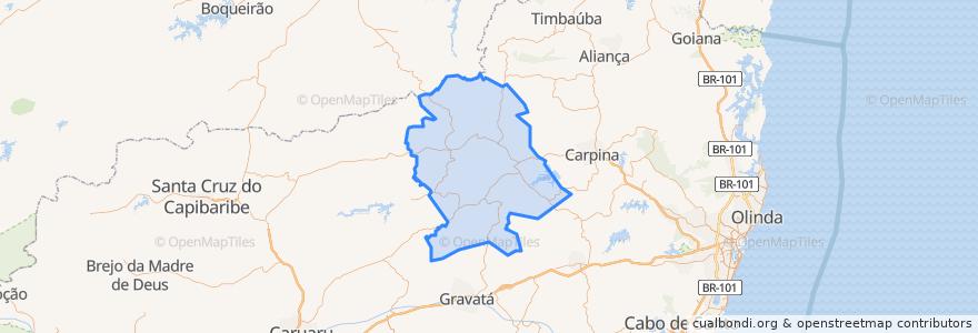 Mapa de ubicacion de Região Geográfica Imediata de Limoeiro.