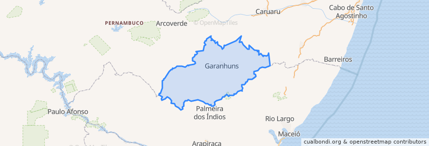 Mapa de ubicacion de Região Geográfica Imediata de Garanhuns.