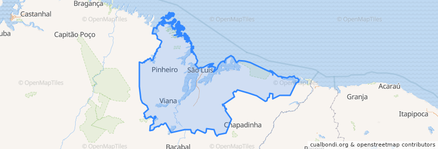 Mapa de ubicacion de Região Geográfica Intermediária de São Luís.