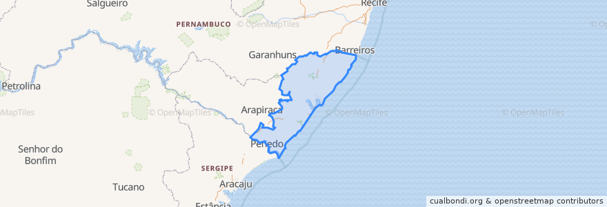 Mapa de ubicacion de Região Geográfica Intermediária de Maceió.