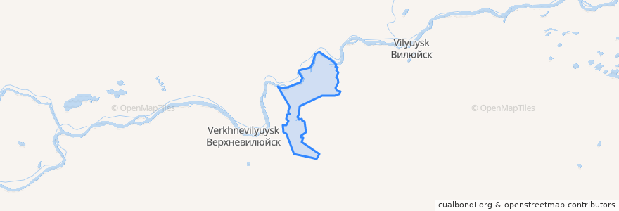 Mapa de ubicacion de Оросунский наслег.