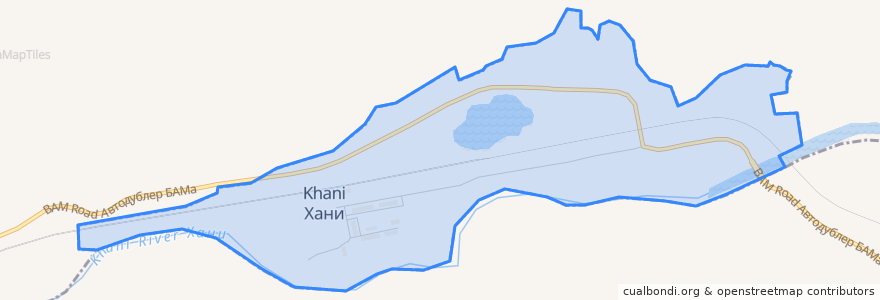 Mapa de ubicacion de городское поселение Хани.