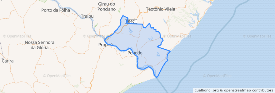 Mapa de ubicacion de Região Geográfica Imediata de Penedo.