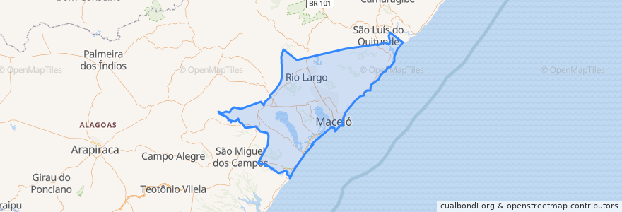 Mapa de ubicacion de Região Geográfica Imediata de Maceió.