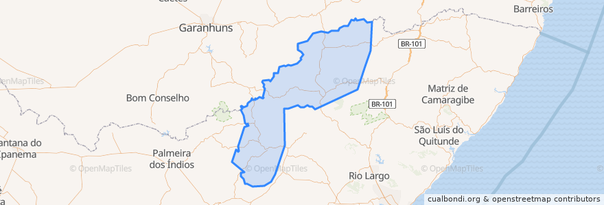 Mapa de ubicacion de Região Geográfica Imediata de União dos Palmares.