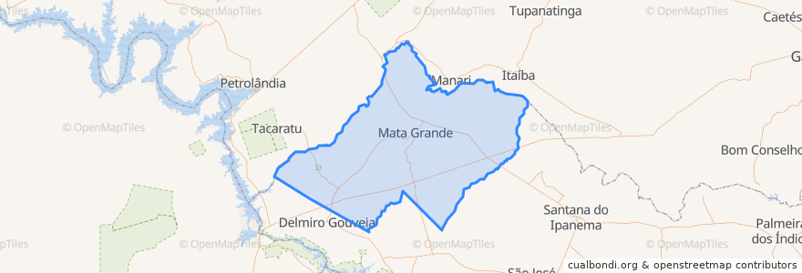 Mapa de ubicacion de Região Geográfica Imediata de Delmiro Gouveia.