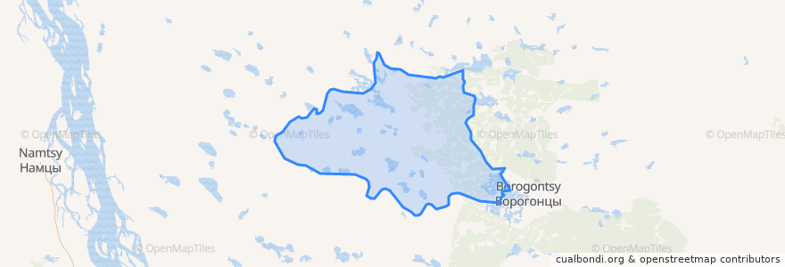 Mapa de ubicacion de Легойский наслег.