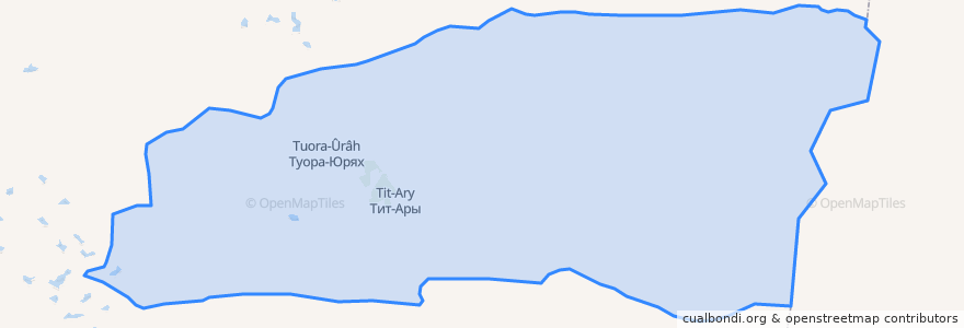 Mapa de ubicacion de Байагантайский 2-й наслег.