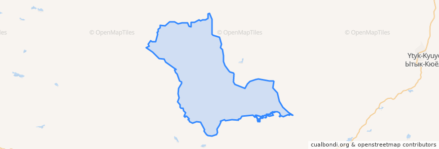 Mapa de ubicacion de Кытанахский наслег.