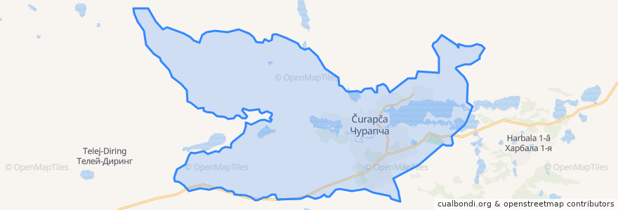 Mapa de ubicacion de Чурапчинский наслег.