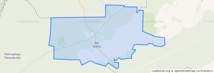Mapa de ubicacion de Илетское сельское поселение.
