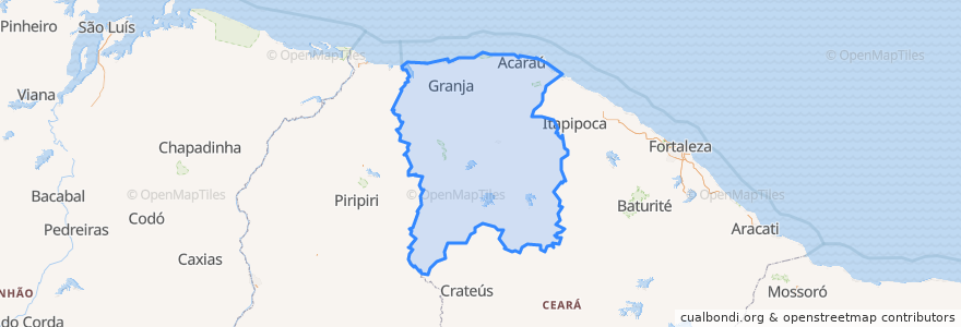 Mapa de ubicacion de Região Geográfica Intermediária de Sobral.