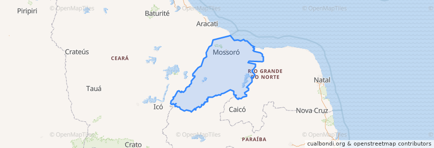 Mapa de ubicacion de Região Geográfica Intermediária de Mossoró.