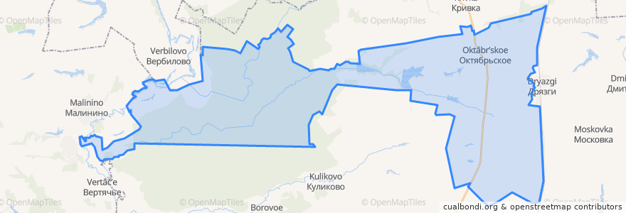 Mapa de ubicacion de Октябрьский сельсовет.