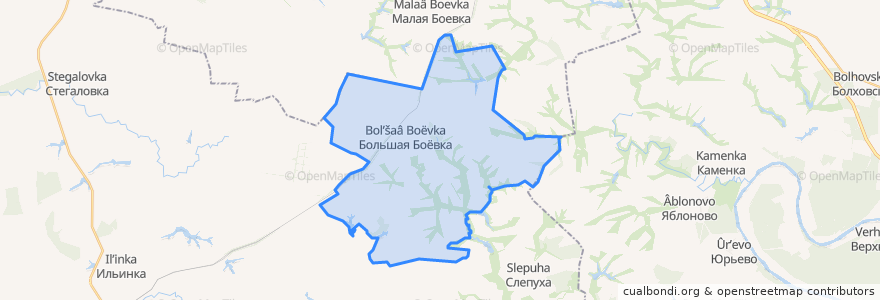 Mapa de ubicacion de Большебоевский сельсовет.