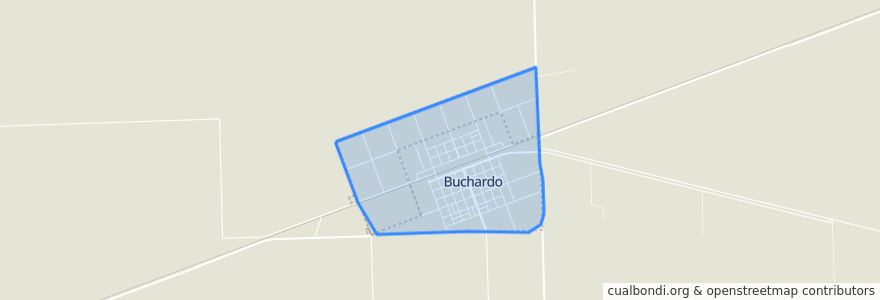 Mapa de ubicacion de Buchardo.