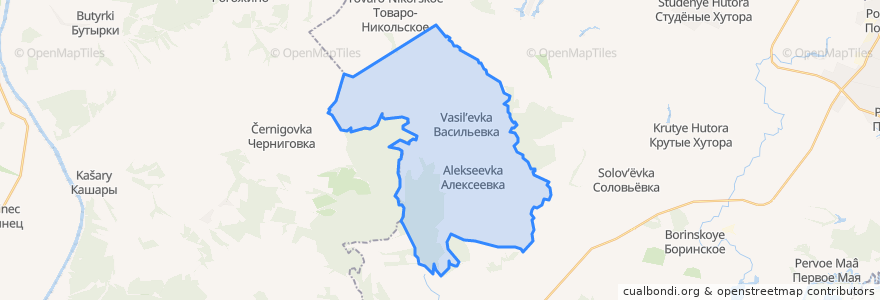 Mapa de ubicacion de Васильевский сельсовет.