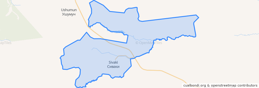 Mapa de ubicacion de городское поселение Сиваки.