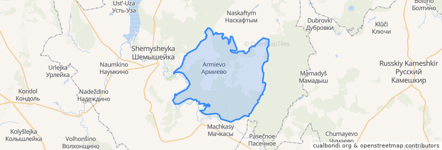 Mapa de ubicacion de Армиевский сельсовет.