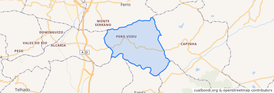 Mapa de ubicacion de Pero Viseu.