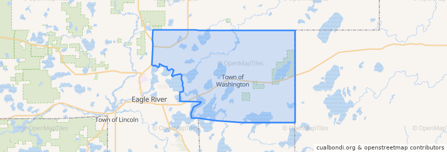 Mapa de ubicacion de Town of Washington.