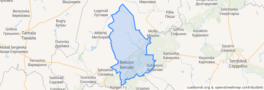 Mapa de ubicacion de Волынщинский сельсовет.