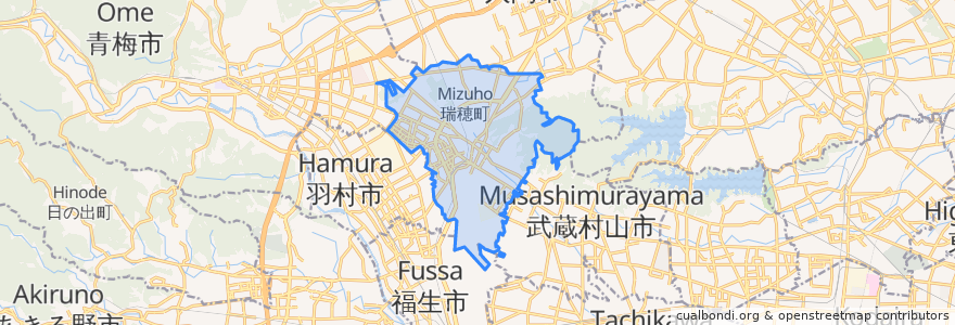 Mapa de ubicacion de Mizuho.