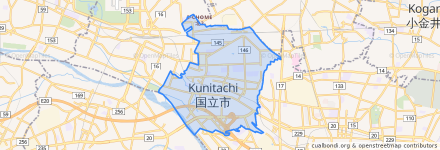 Mapa de ubicacion de Кунитати.