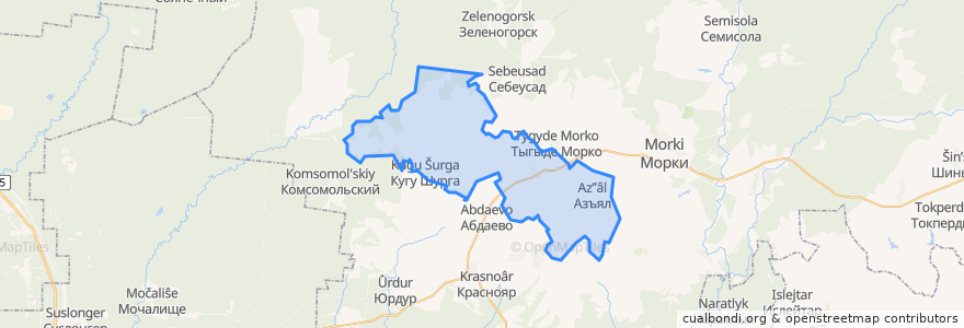 Mapa de ubicacion de Шалинское сельское поселение.