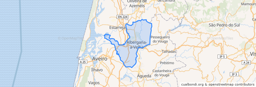 Mapa de ubicacion de Albergaria-a-Velha.