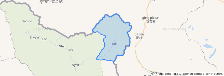Mapa de ubicacion de Chhaikampar.