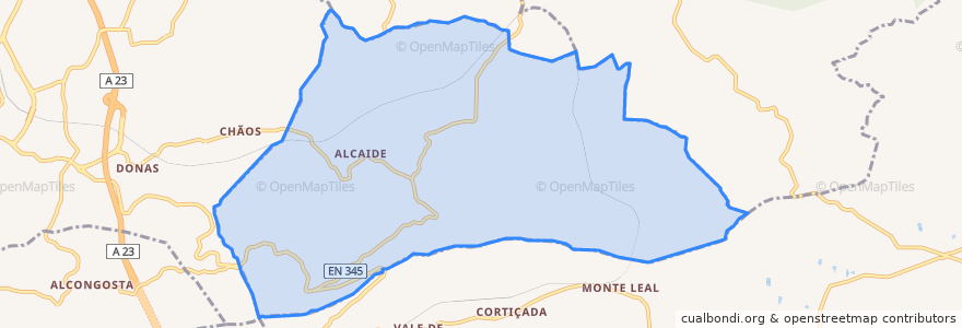 Mapa de ubicacion de Alcaide.