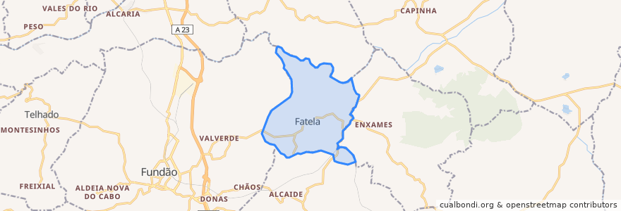 Mapa de ubicacion de Fatela.