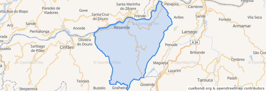 Mapa de ubicacion de Resende.