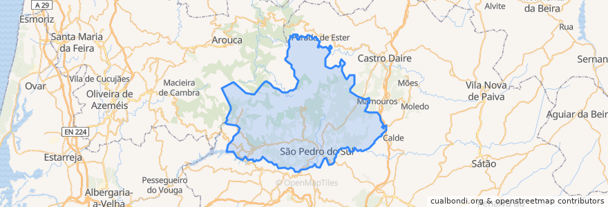 Mapa de ubicacion de São Pedro do Sul.