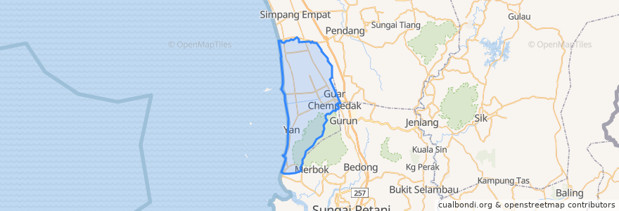 Mapa de ubicacion de Yan.