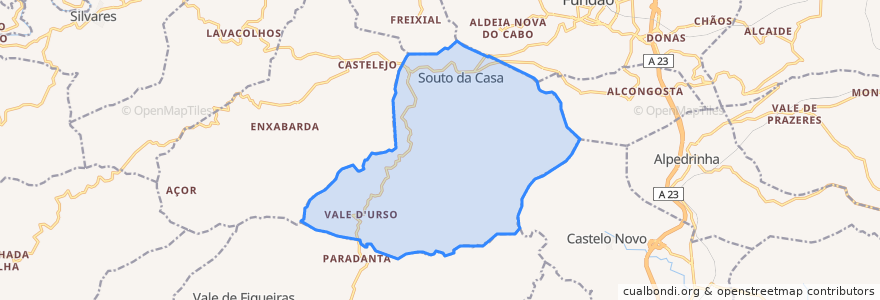 Mapa de ubicacion de Souto da Casa.