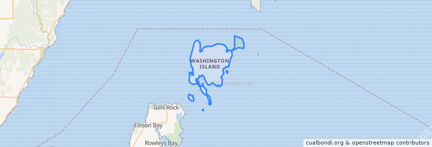 Mapa de ubicacion de Town of Washington.