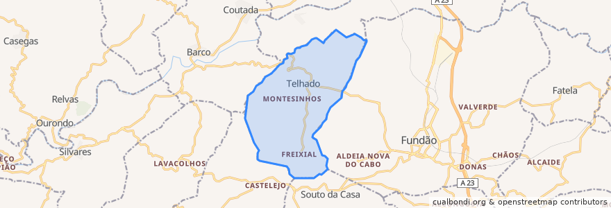 Mapa de ubicacion de Telhado.